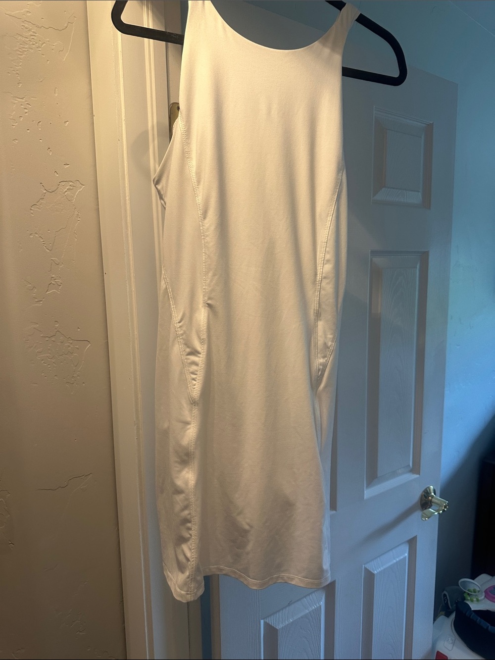 White Athletic Dress with Shorts and Pockets